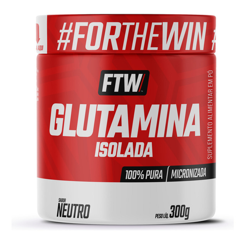 Glutamina 100% Pura E Isolada Pote 300g - Ftw
