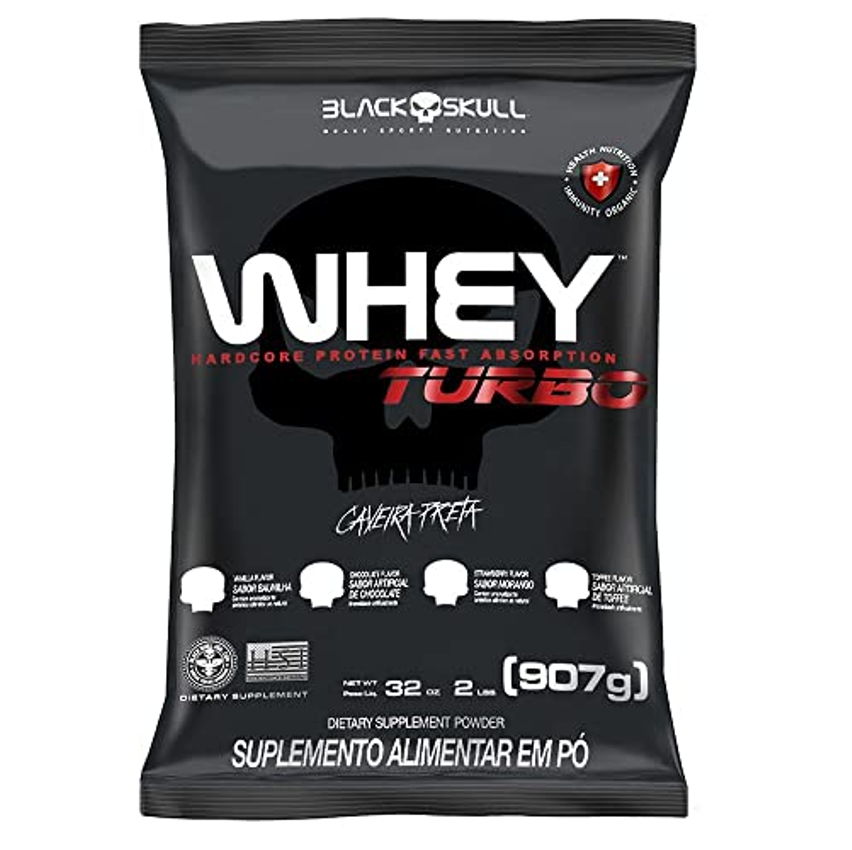 Whey Turbo Refil (907g) - Baunilha - Black Skull, Black Skull