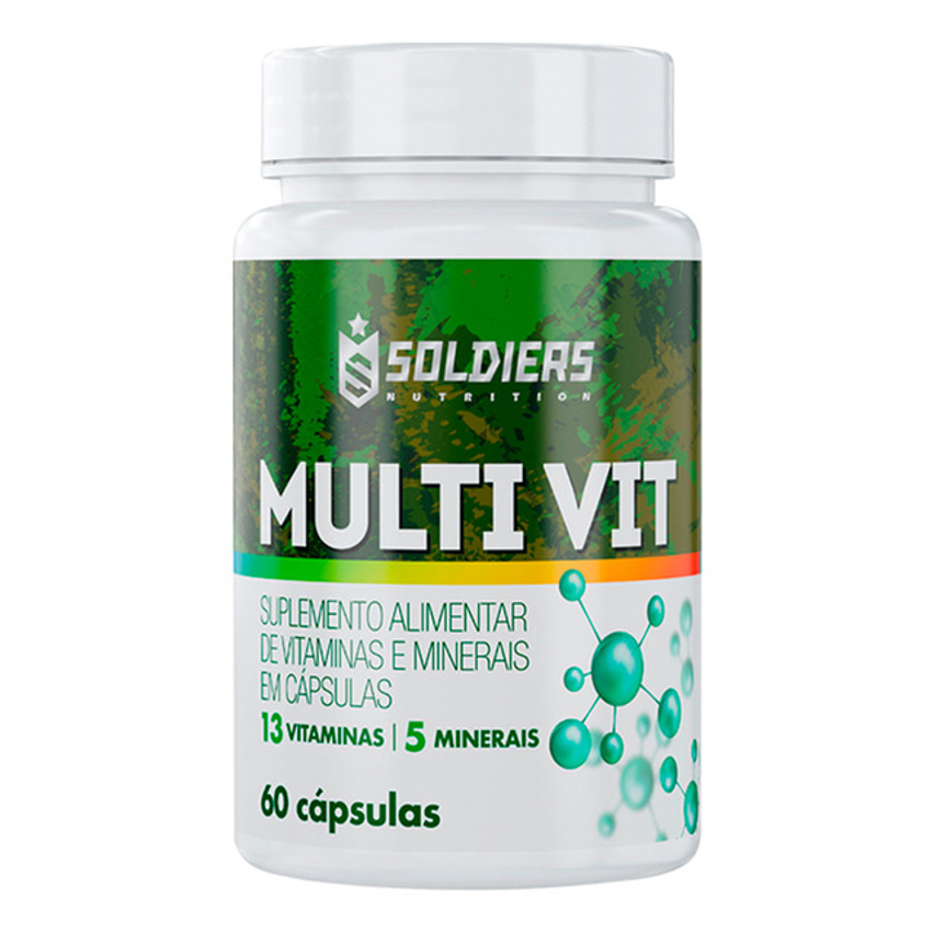 Multivitamínico 60 Caps - 5 Minerais - 13 Vitaminas - Soldie