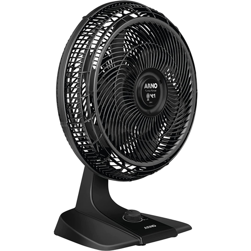 Ventilador Arno Turbo Force 2 Em 1 Mesa/parede Vf42 - 127v Estrutura Preto Pás Preto Diâmetro 40 Cm Material Das Pás Plástico Quantidade De Pás 6 110v