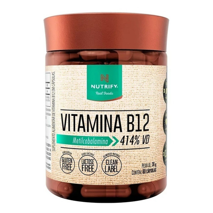 Vitamina B12 Metilcobalamina 60 Cápsulas Nutrify