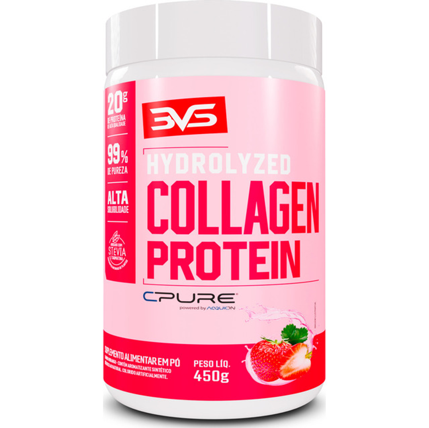 Colágeno Protein Cpure® 450g - Sabor: Morango - Fórmula Concentrada Com 20g De Proteína Por Dose E Alta Solubilidade