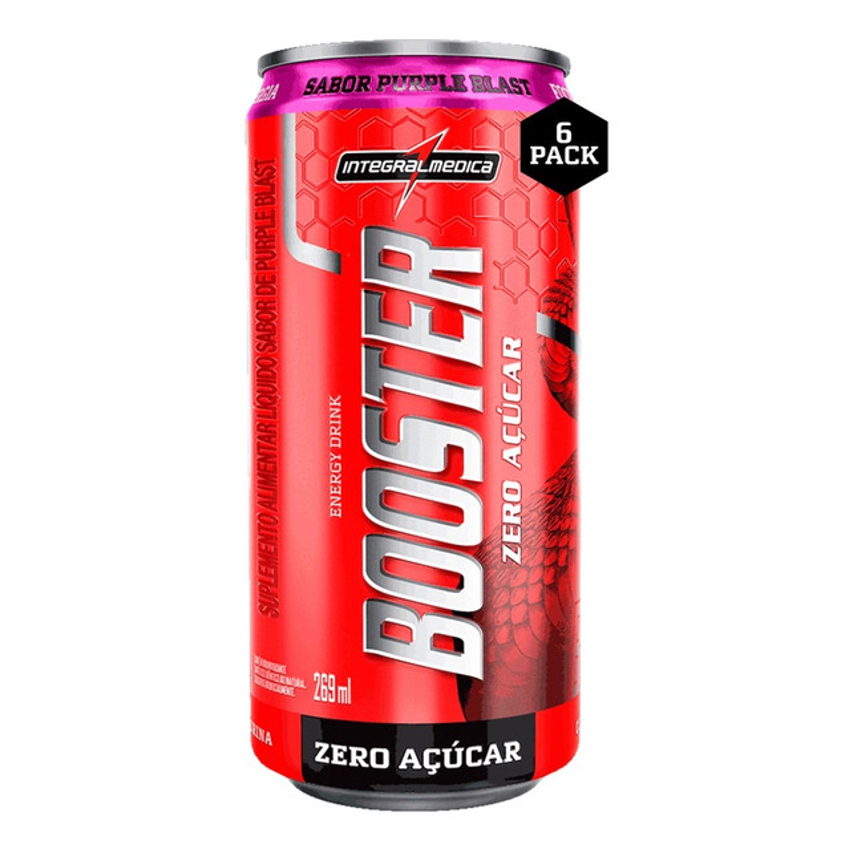 Booster Energy Drink 6 Unid 269ml  Cafeína  Integralmedica