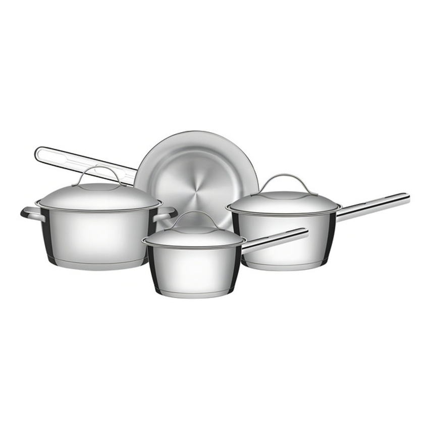 Jogo De Panelas Com 4 Peças Aço Inox Allegra Tramontina