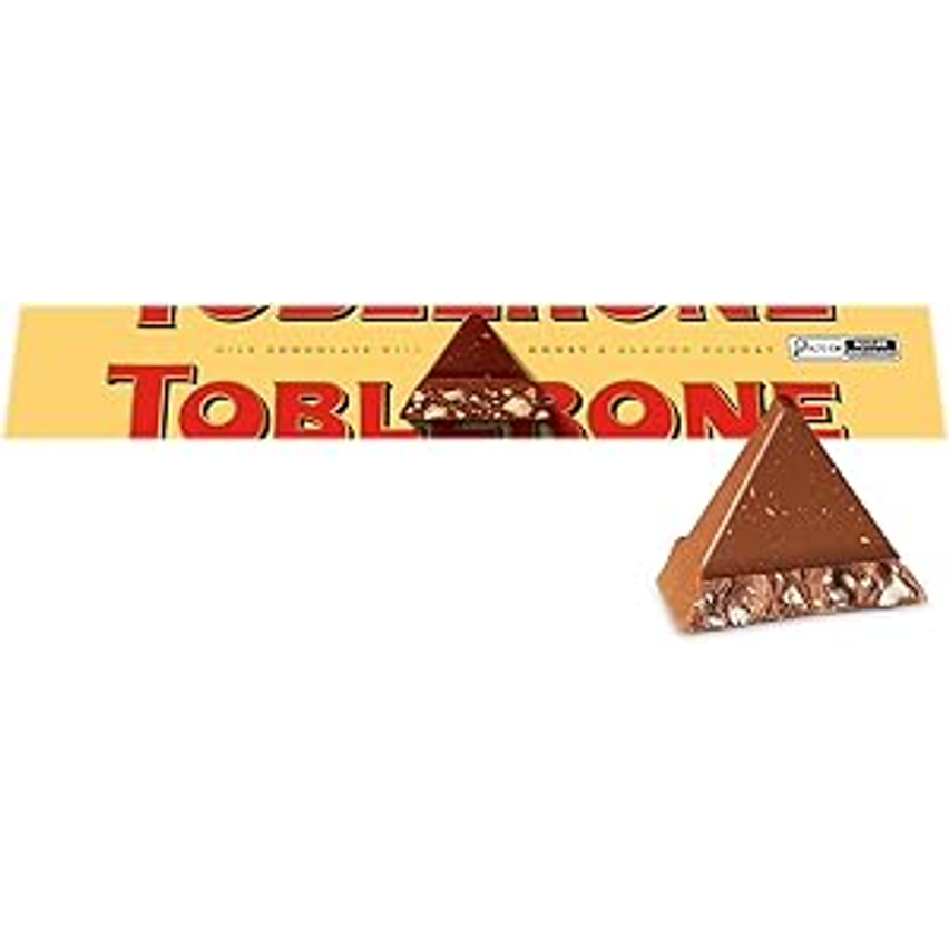 Toblerone Chocolate Ao Leite Nougat De Mel E Amêndoas Toblerone Caixa 100g - Importado