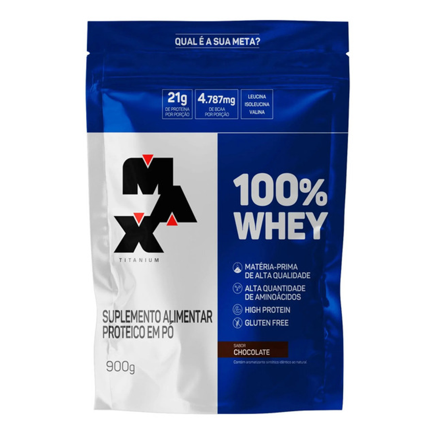 Suplemento En Pó Max Titanium Proteínas Proteínas Sabor Chocolate X 900g