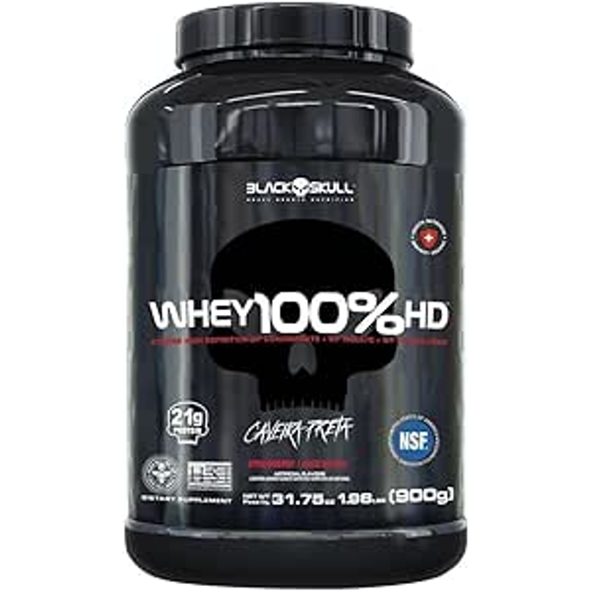 Whey 100% Hd Chocolate 900G, Black Skull