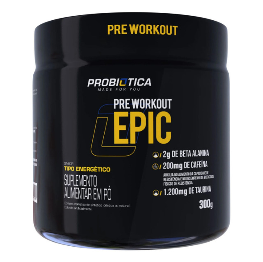 Suplemento Em Pó Epic 300g Probiotica Sabor Energy