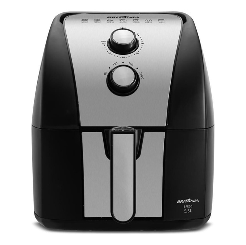Britânia Air Fryer Bfr51 5,5l Antiaderente Gold Potência De 1500w Cor Preto