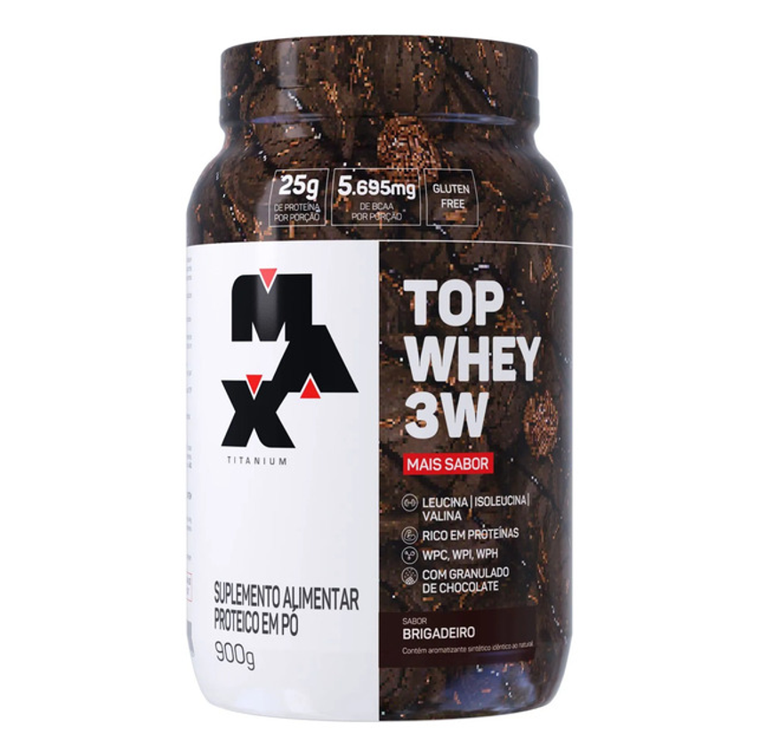 Top Whey 3w Mais Sabor 900g Max Titanium
