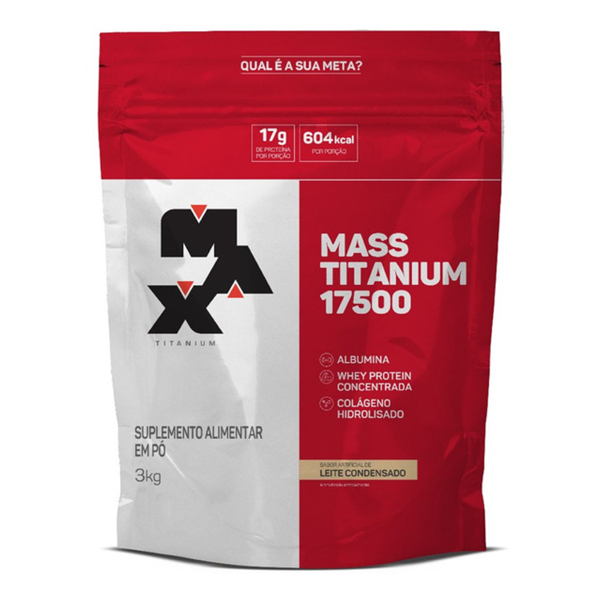 Suplemento En Pó Max Titanium Carboidratos Sabor Leite Condensado X 3kg