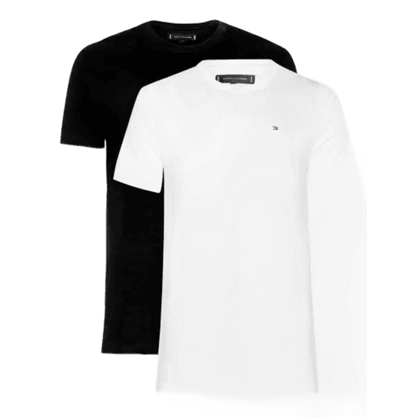 Kit Camisetas Tommy Hilfiger Essential Preta/branca 2un