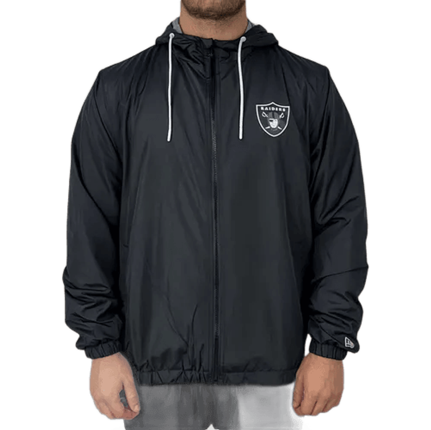 Jaqueta New Era Corta Vento Las Vegas Raiders Preto