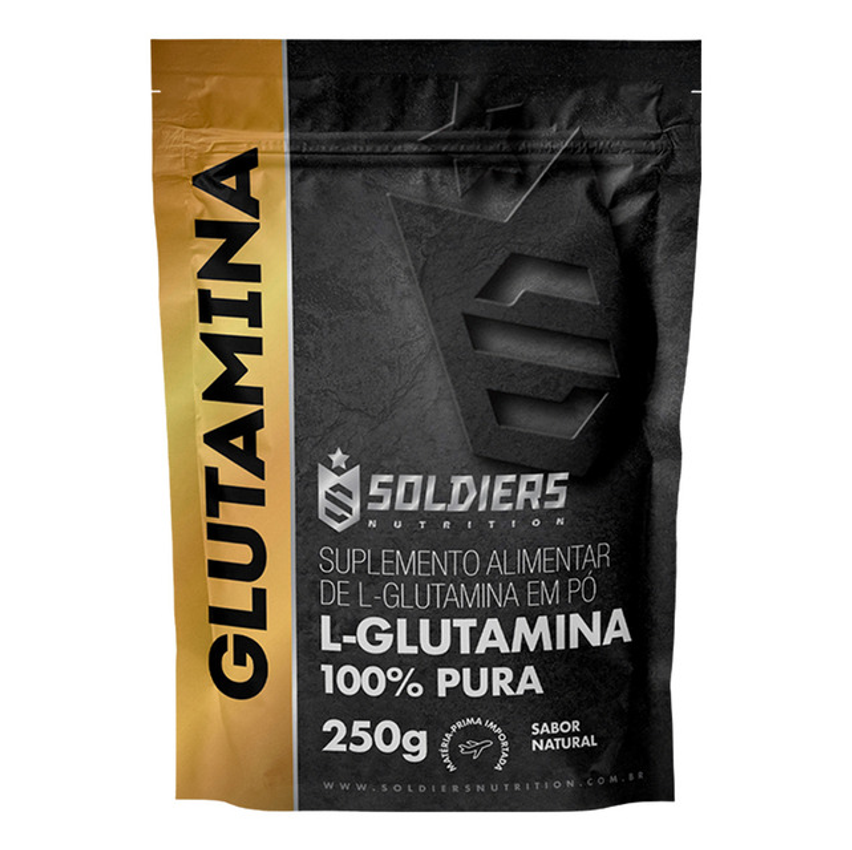 L-glutamina 250g 100% Pura Soldiers Nutrition