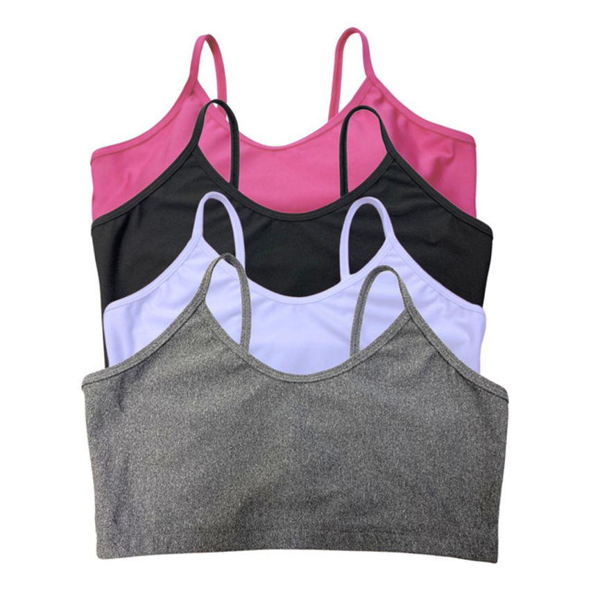 Kit 4 Tops Alcinha Sem Bojo Academia Fitness Roupas Feminina