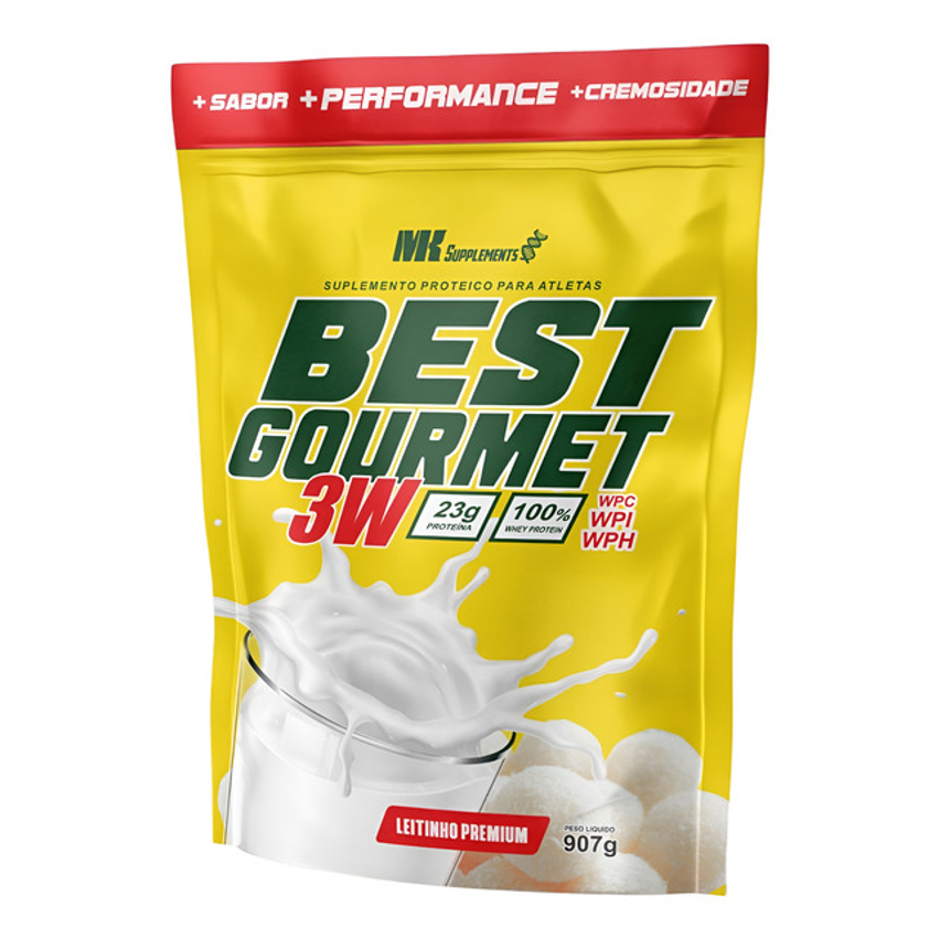 Whey Protein 3w Best Gourmet Refil 907g 100% Mk Supplements