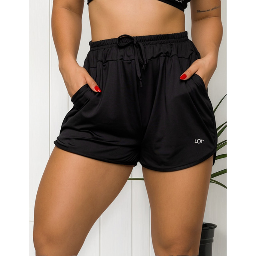 Short Soltinho Com Bolso Feminino Esportivo Academia Para Co