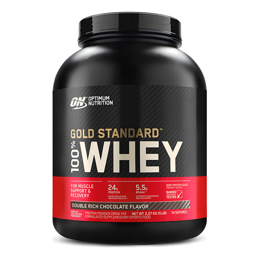 Gold Standard 100% Whey Protein 2,27kg Optimum Nutrition Sabor Double Rich Chocolate