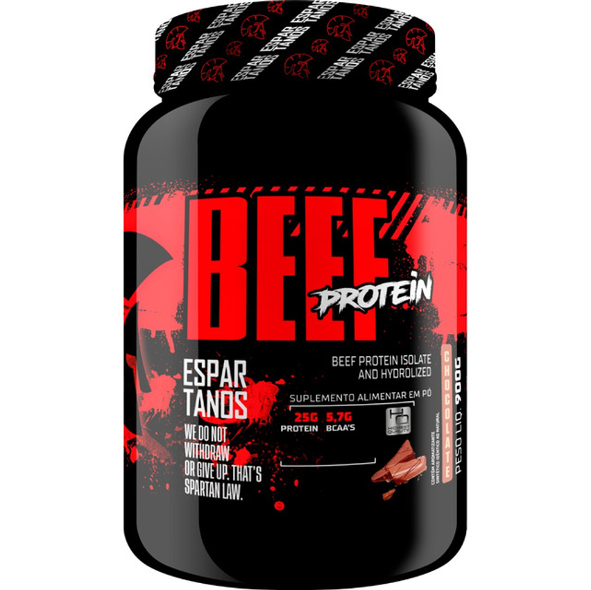 Beef Protein Isolate Hidrolized 900g Espartanos - Carnivor Sabor Chocolate