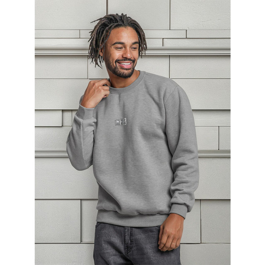 Blusa Masculina Moletom Polo Wear Cinza Medio