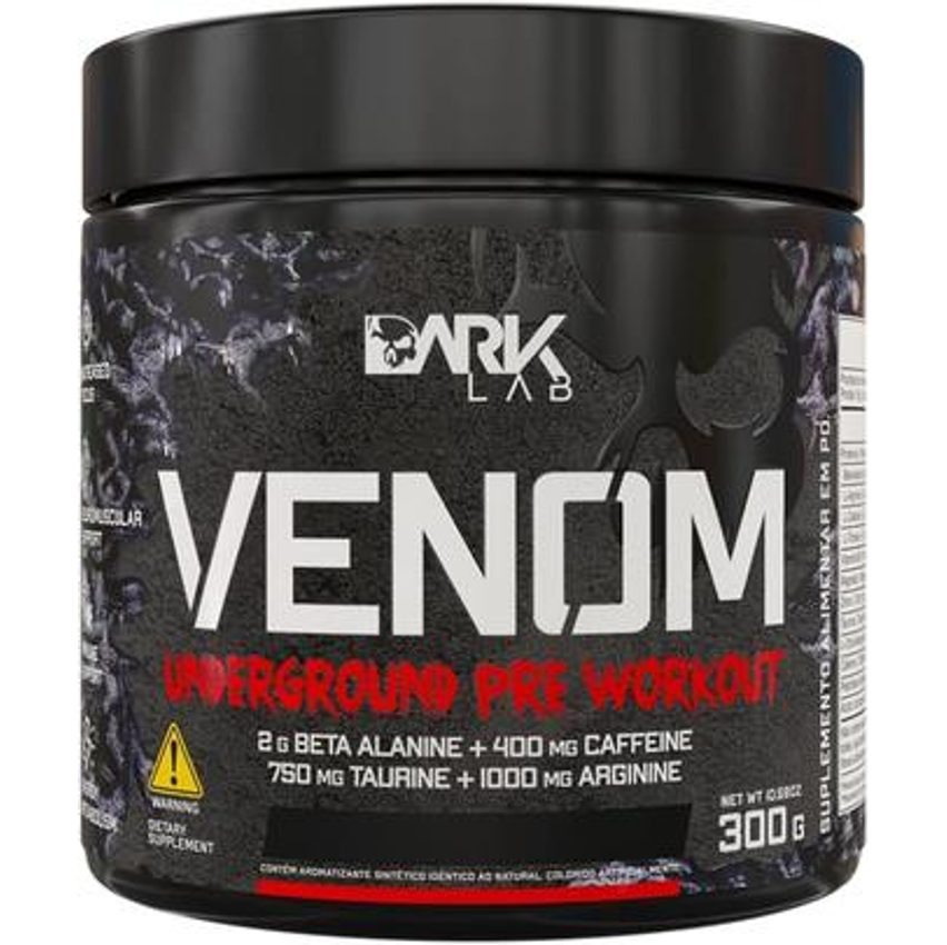 Pré-Workout Venom Underground Pré-Treino 300G Dark Lab (NOVA EMBALAGEM)