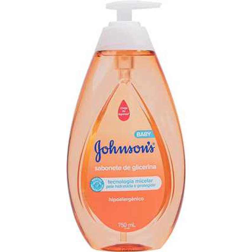 Sabonete Líquido Glicerina Da Cabeça Aos Pés JOHNSON'S Baby, 750mL