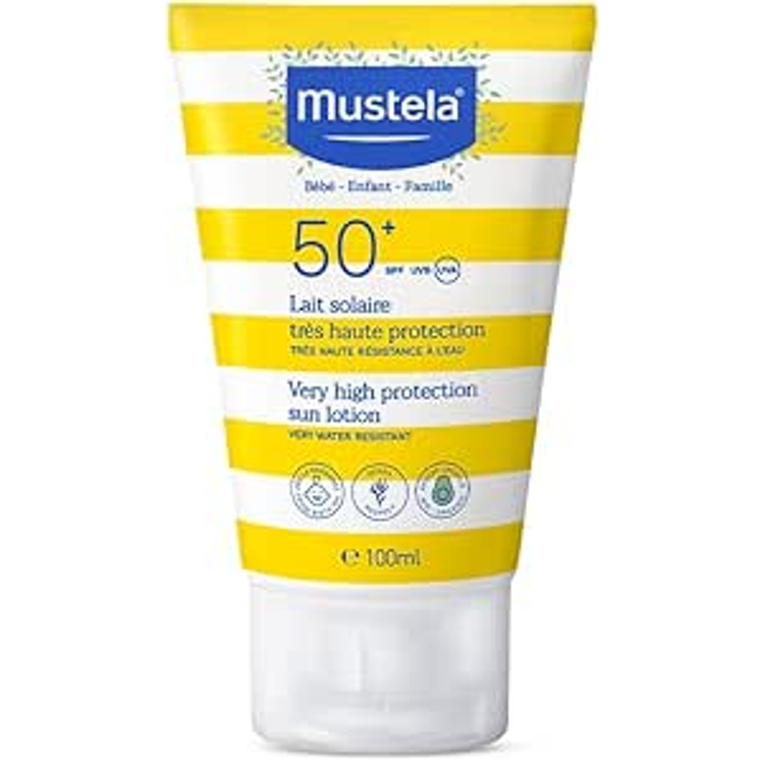 Mustela Protetor Solar 100ml Fps 50+ Filtro Solar Rosto E Corpo Para Bebês, Crianças E Adultos - Alta Proteção Solar Com Fórmula Hipoalergênica Para Todos Os Tipos De Pele