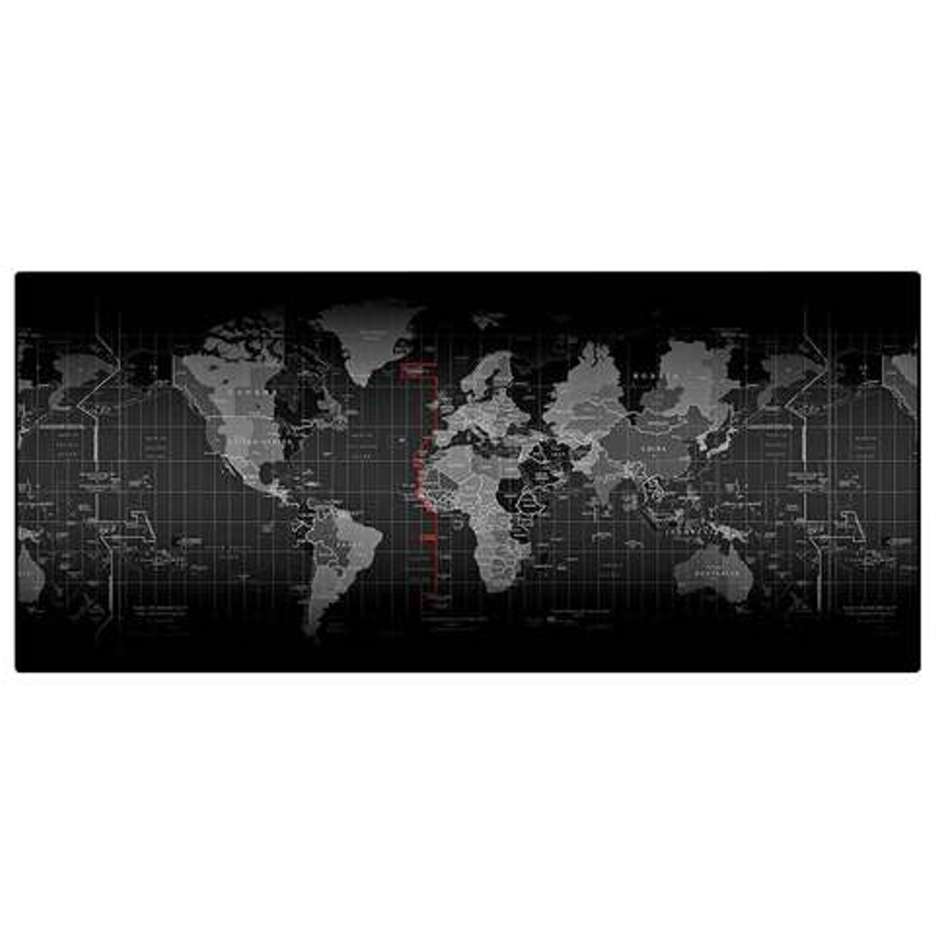 Mouse Pad Gamer Com Estampa Tema Mapa Mundi Extra Grande 90x40 cm com Bordas Costuradas e base Antiderrapante Desk Pad para Teclado Mouse Notebook PC