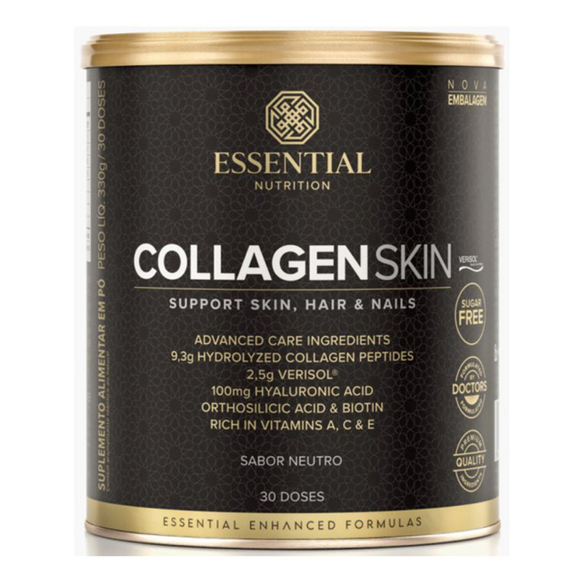 Suplemento Essential Nutrition Collagen Skin Neutro Lata 330g 30 Doses