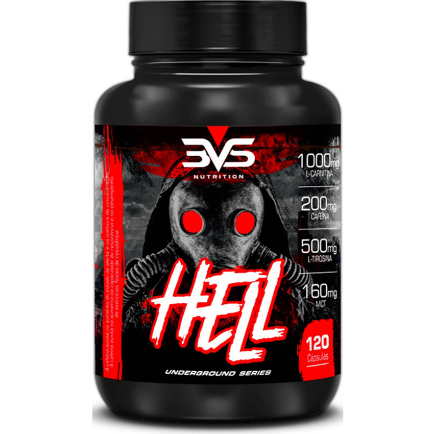 Hell Termogênico 120 Cápsulas - A Combinação Perfeita De 7 Ingredientes Com Cafeína, L-carnitina, L-tirosina, Tcm, Picolinato De Cromo E Vitaminas