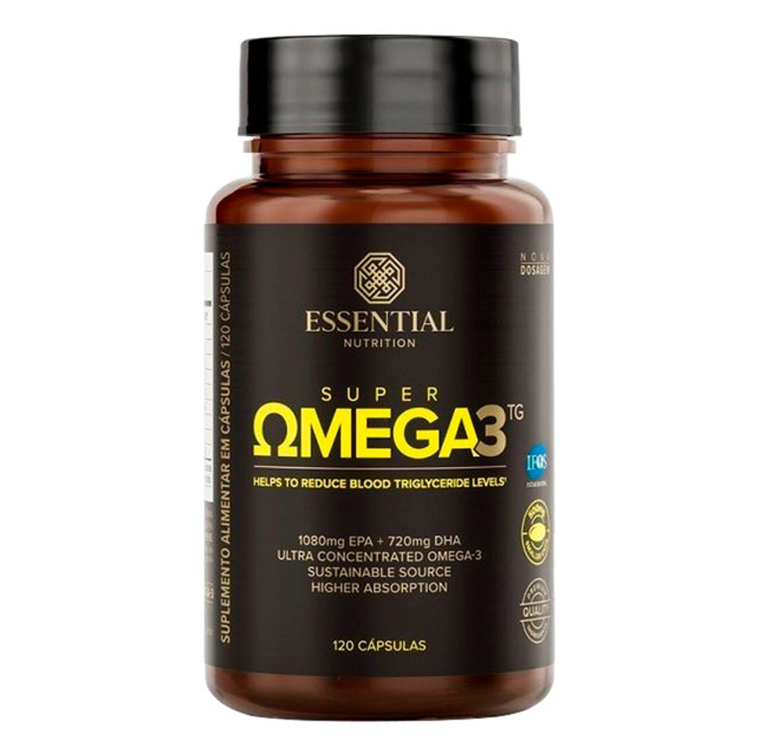 Suplemento Em Cápsulas Essential Nutrition Super Omega 3 Tg Em Pote 120 Caps