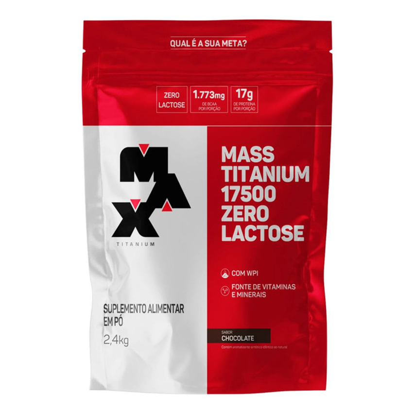 Max Titanium Mass Titanium 17500 Zero Lactose - Suplemento Em Pó - Sabor Chocolate