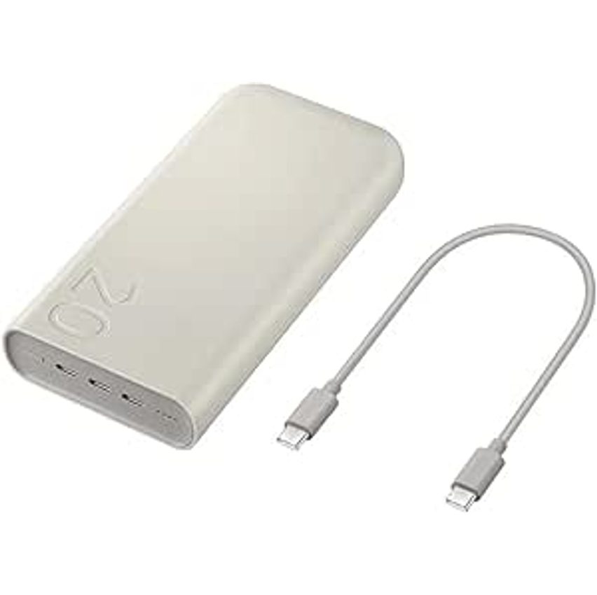 Samsung Bateria Carregador Portatil 3x USB-C 20000mAh Super Rapida 45W - Bege