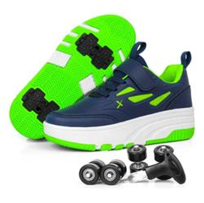 Tênis Rodinha Infantil Removível Presente Crianças Skate