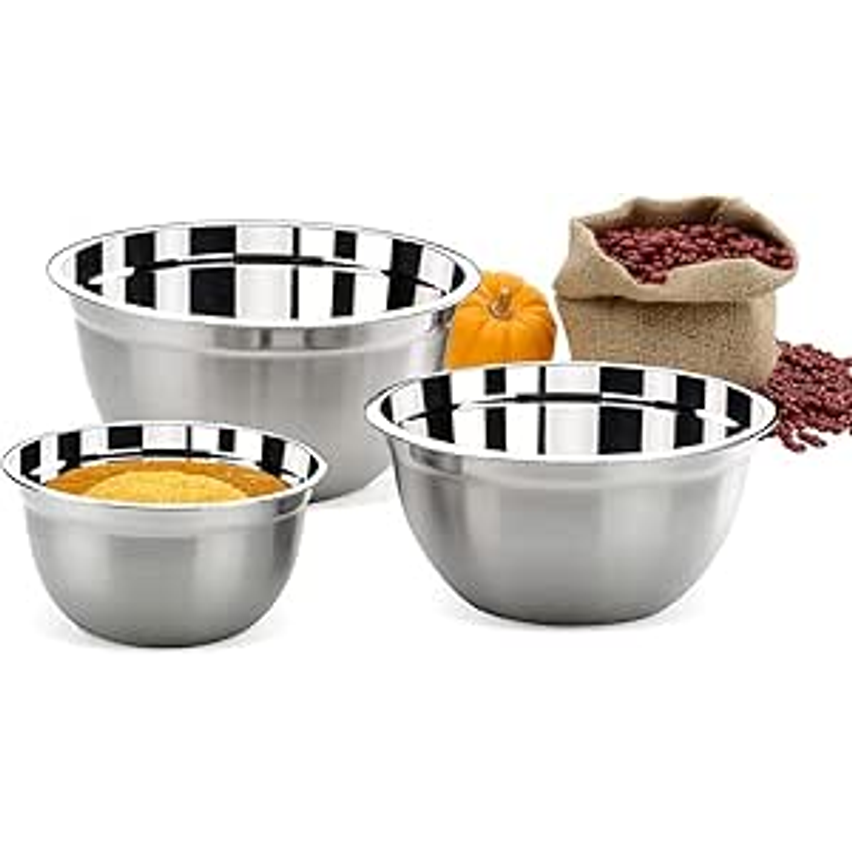 Conjunto de Tigelas Inox 3 Peças Suprema Brinox Aço Inox