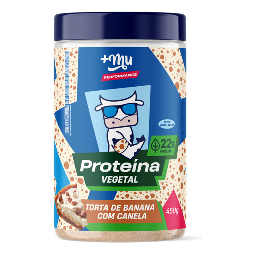 Proteína Vegetal Em Pó Muke Sabor Torta De Banana Com Canela Em Pote 450g +mu