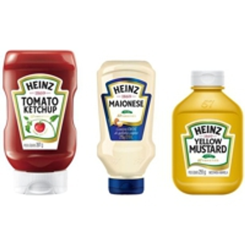 Heinz Pack Hamburger Ketchup 397G + Maionese 215G + Mostarda 255gG