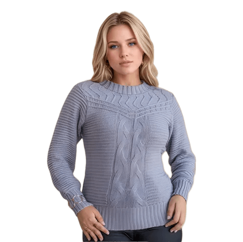 Blusa De Frio Feminina Grossa Tricot Tranças De La Premium