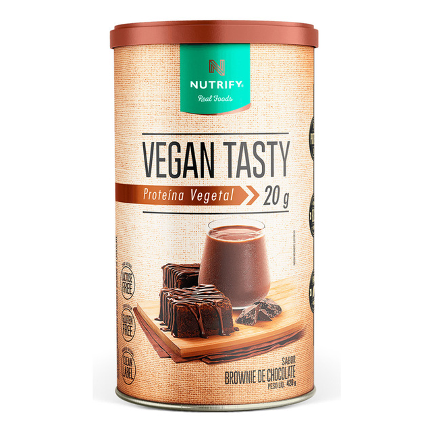 Proteína Vegan Tasty Brownie De Chocolate 420g Nutrify