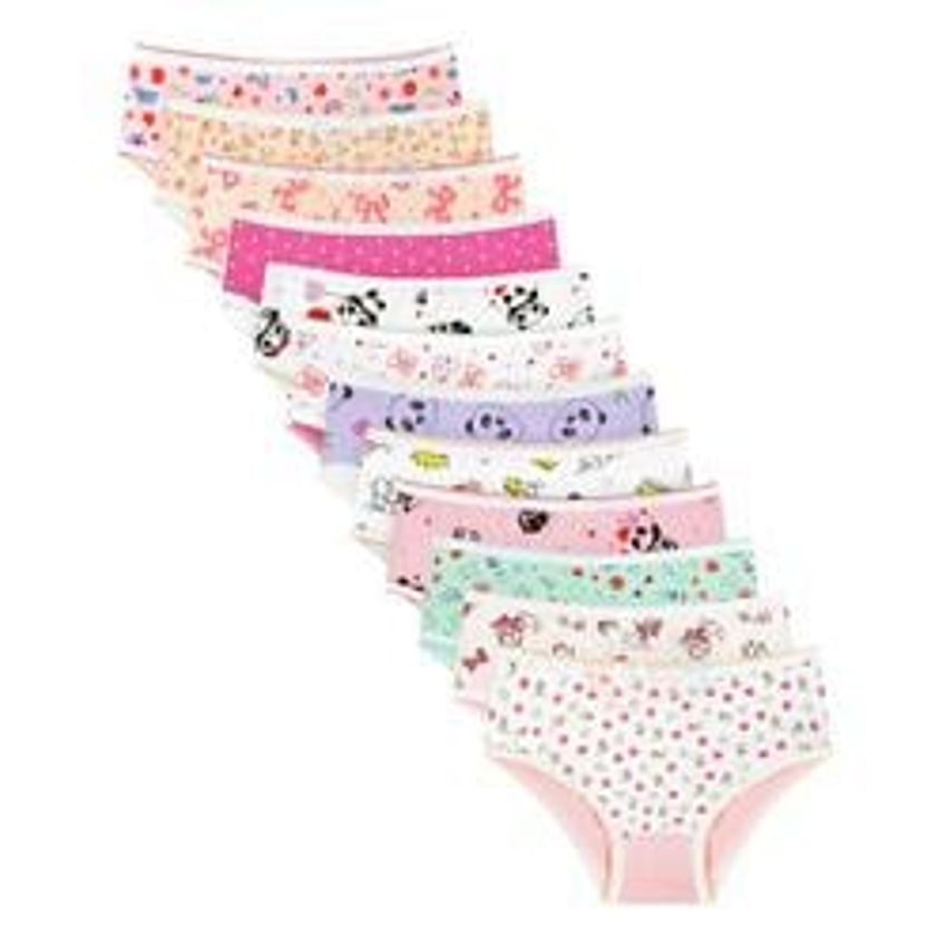 Kit 12 Calcinhas Infantil Menina Algodão Atacado Promoção