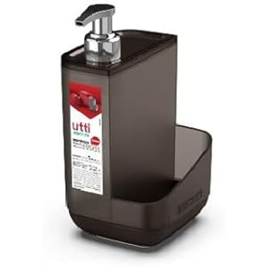 Ordene - Dispenser para Detergente de 500ml, Cor Fumê, Linha Utti