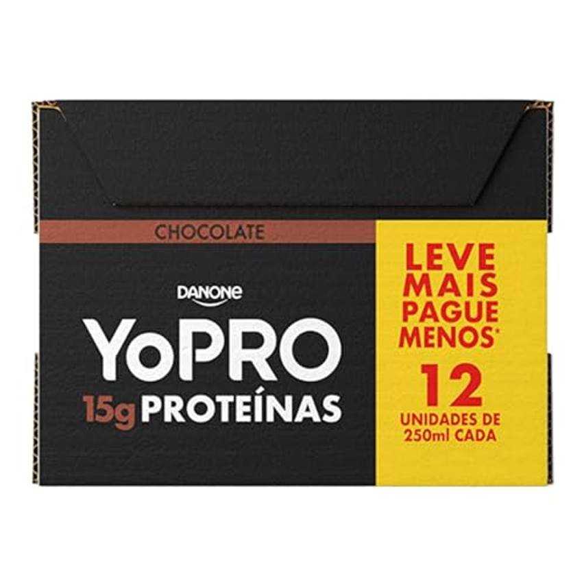 YoPRO Bebida Láctea UHT Chocolate 15g de proteínas 250ml - 12 unidades