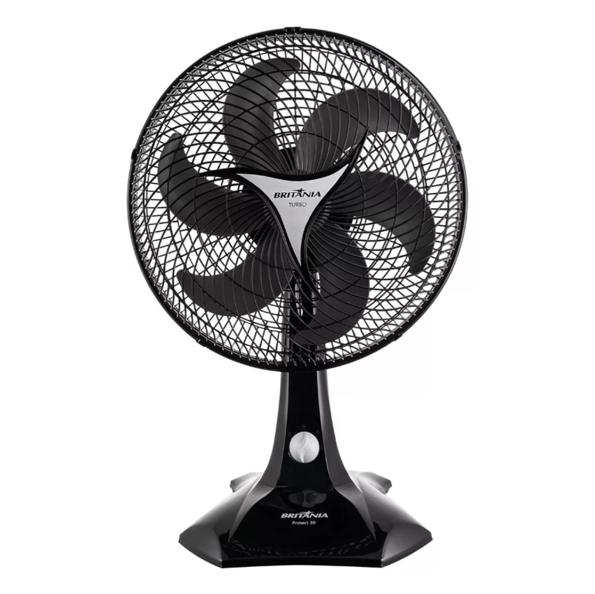 Ventilador Protect 30 Six Preto 60W Britânia 127v