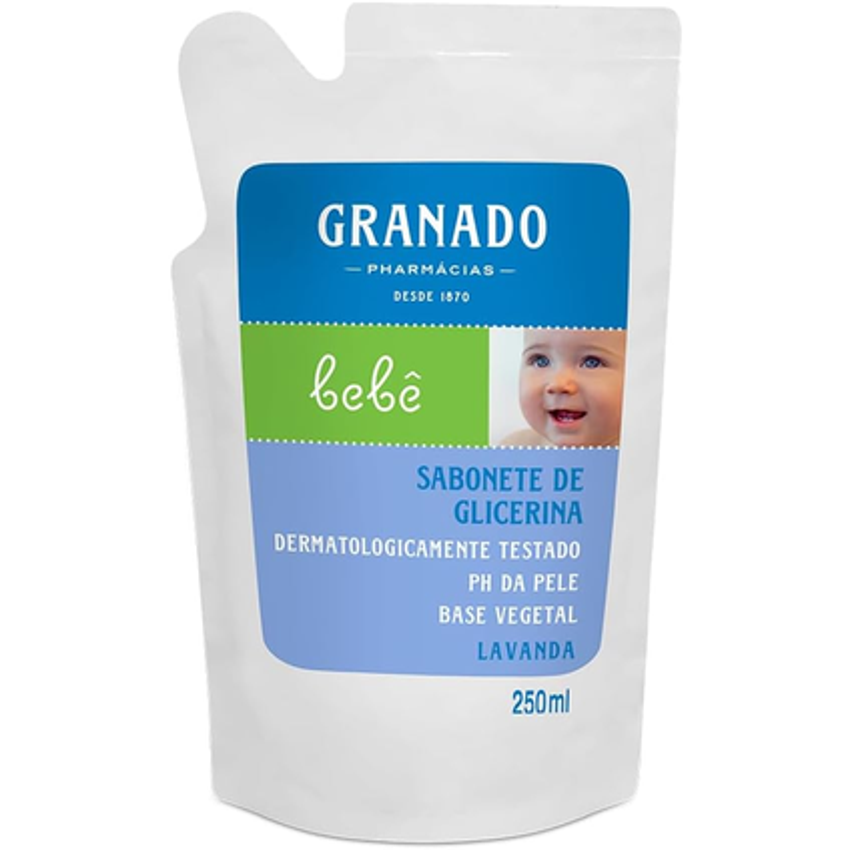 Refil Sabonete Glicerina Bebê Lavanda, Granado, Lilás, 250Ml