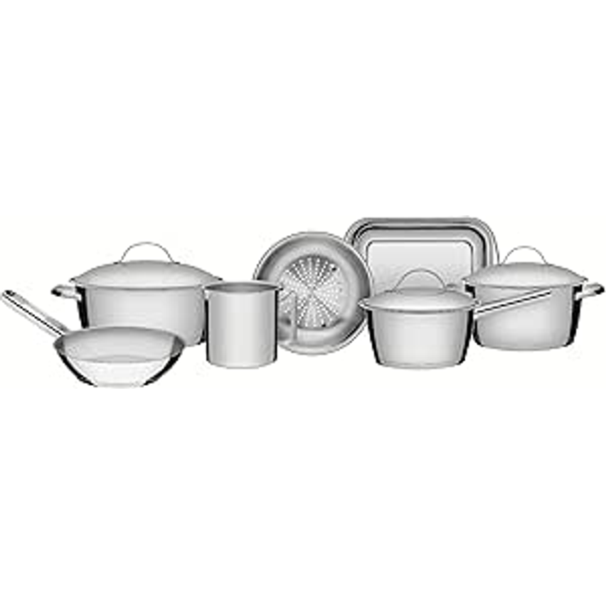 Jogo de Panelas com Fundo Triplo 7 Peça Tramontina Inox