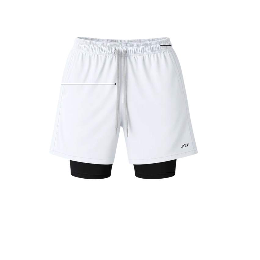 Bermuda Dupla Masculina Compreensão 2 Em 1 Short Esporte
