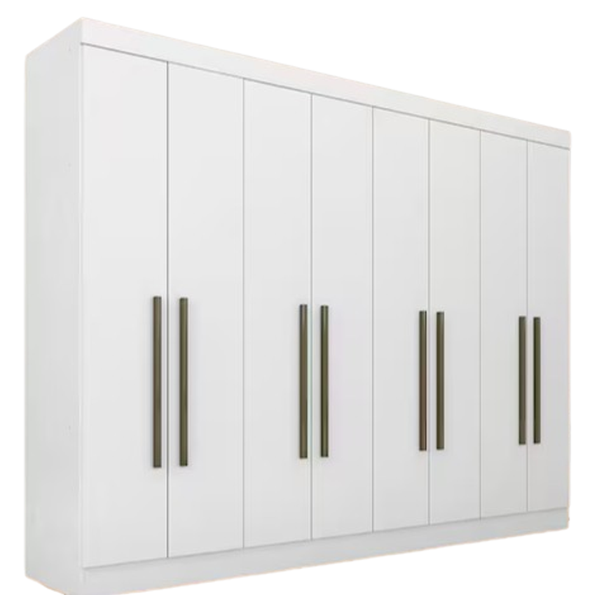 Guarda Roupa Casal 8 Portas Natasha Branco - Móveis Arapongas
