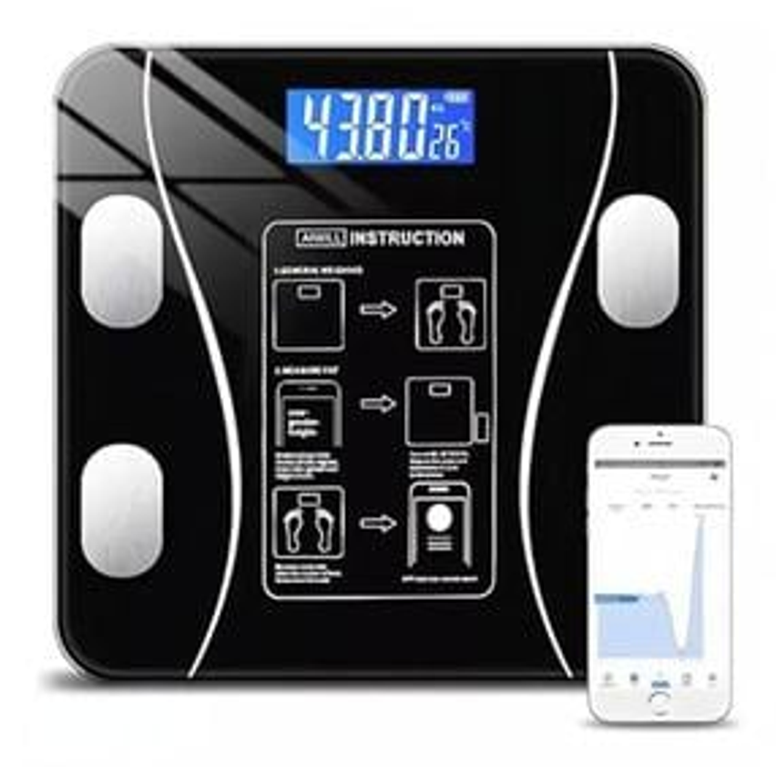 Balança Corporal Digital De Bioimpedância domestica 180kg Bluetooth - Titanium