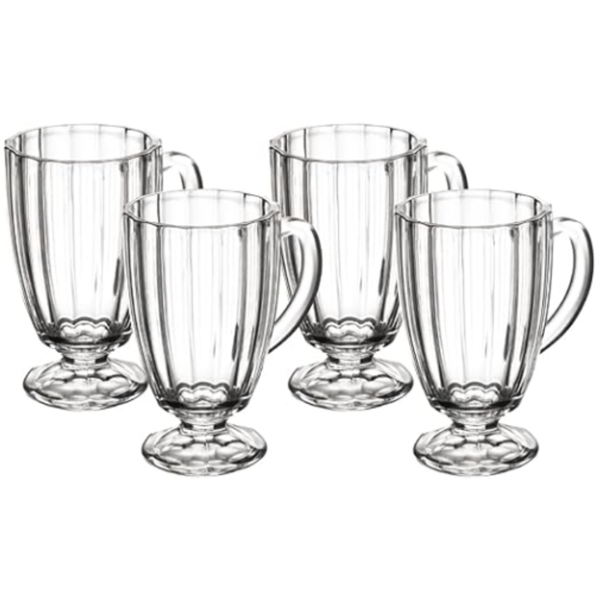 WOLFF - Conjunto 4 Taças para Cappuccino de Vidro Classic 160ml