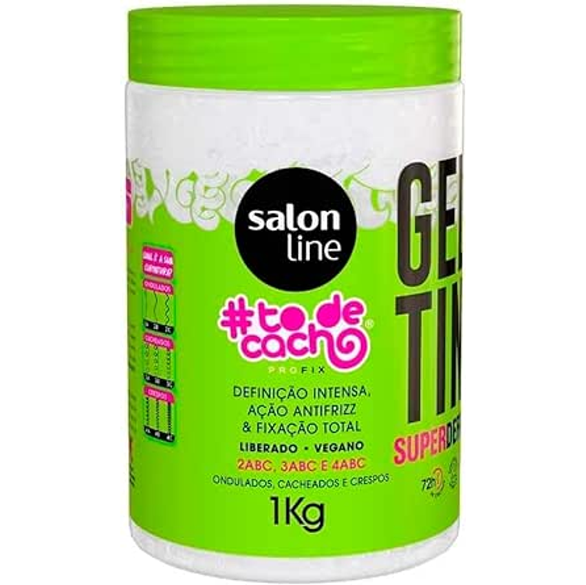 Salon Line, Gelatina Capilar, ToDeCacho, Super Definição, Vegano - Cabelos Ondulados, Cacheados e Crespos, 1 Kg